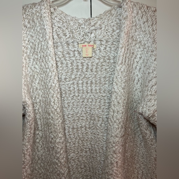 For Thee. White/Cream Cardigan. Size large. - Picture 2 of 6